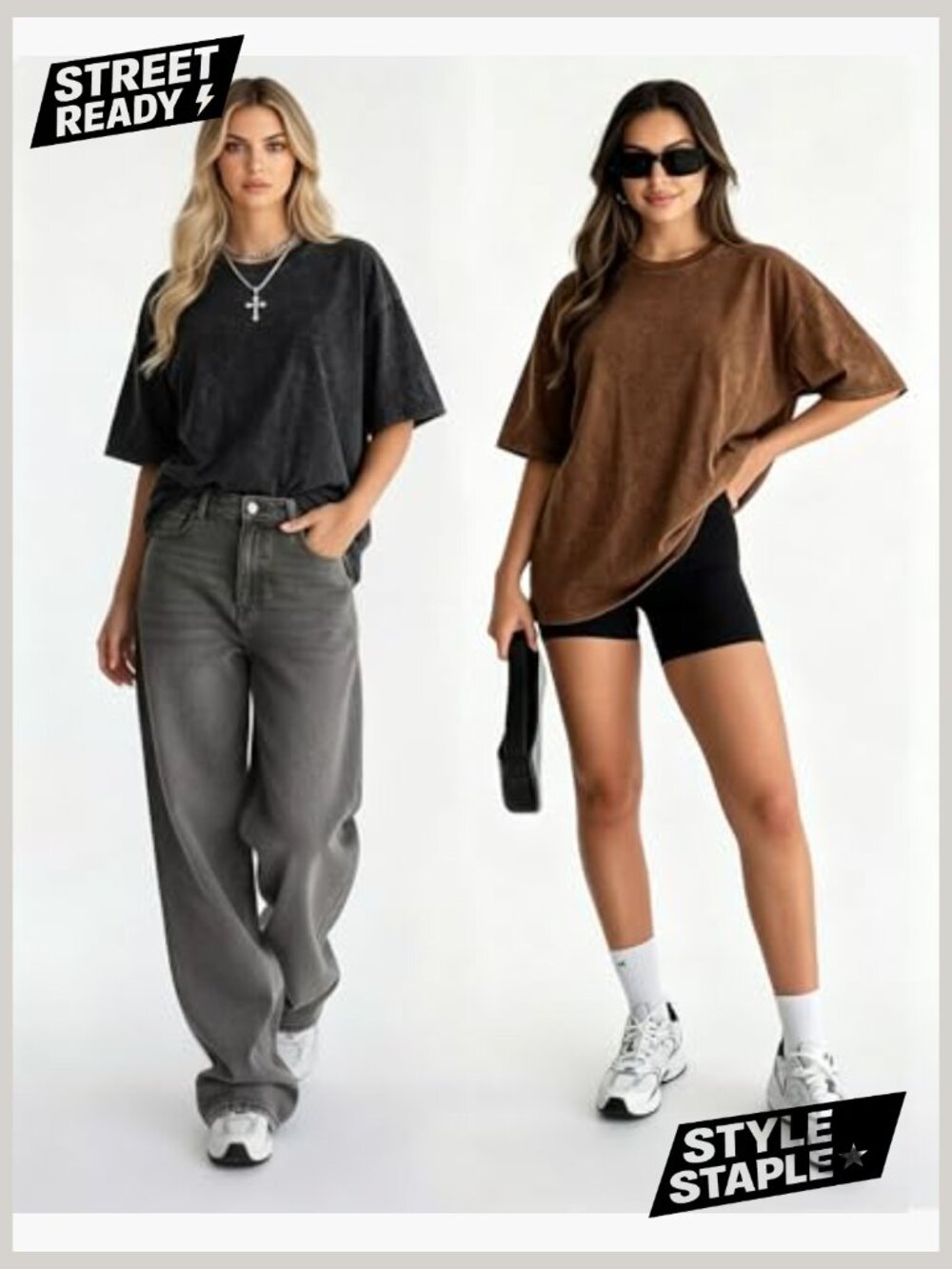 Oversized Y2k Vintage Crew Neck Short Sleeve Tee Comfy Loose Fit - Picture 6 of 7